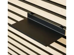 Denpanels Wandregale^Regal schwarz für Akustikpaneel 20 cm inkl. Schrauben