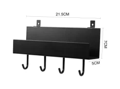 Denpanels Wandregale^Regal schwarz mit 4 Stiften 21,5 cm inkl. Schrauben