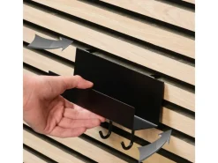 Denpanels Wandregale^Regal schwarz mit 4 Stiften 21,5 cm inkl. Schrauben