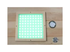 Dewello Sitzbänke^Infrarotkabine Sauna Pierson 135cm x 105cm 2 Personen Vollspektrum & Karbonstrahler Hemlock Tannenholz