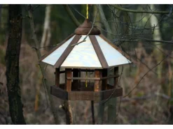 Dobar Design-Vogelhaus Camouflage mit Futter-Silo 35 cm x 35 cm x 29 cm