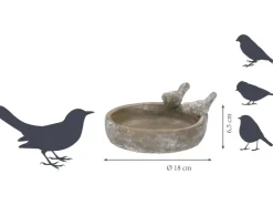 Dobar Vogeltränken^Klassische Vogeltränke Pool-Oase 18 cm x 18 cm x 4,5 cm Grau