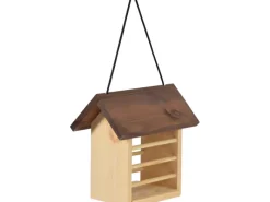 Dobar Meisenknödelhalter Kieferholz Futterstation für Wildvögel 22 x 14 x 21 cm