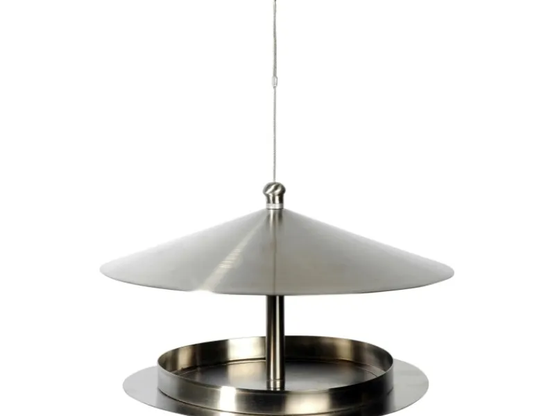 Dobar Rundes Design-Futterhaus Edelstahl zum Aufhängen