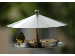 Dobar Rundes Design-Futterhaus Edelstahl zum Aufhängen