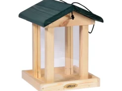 Dobar Vogelbedarf^Vogelfutterstation mit Acrylglas-Futtersilo 22 x 25 x 28 cm Grün FSC®