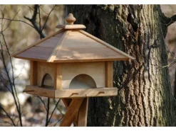 Dobar Vogelbedarf^Vogelhaus Gartenwald Eichenholz mit 4 Schubladen