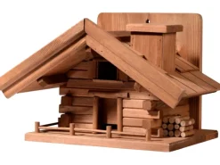Dobar Vogelbedarf^Vogelhaus St. Moritz im Berghütten-Design 33 x 24,5 x 21 cm Braun FSC®