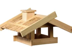 Dobar Vogelhaus Trollanes mit Schilfdach zum Aufstellen 50 cm x 43 cm x 29 cm