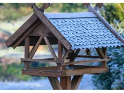 Dobar Vogelbedarf^Vogelhaus Westfalen mit Futterhaus 78 cm x 62 cm x 58 cm Kiefer