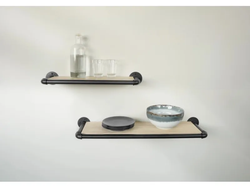 Dolle Regalsysteme^Eckverbinder für Pipe-Regalsystem 4 x 20 mm (3/4") Schwarz Matt