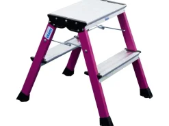 Krause Klapptritte^Doppel-Klapp Tritt Rolly Monto Pink 2 x 2 Stufen