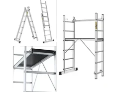 Drabest Arbeitsgerüst 3-in-1 Aluminiumleiter Traglast 150kg