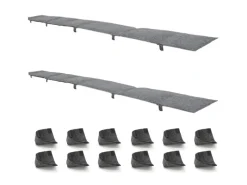 DuneDesign Kissen^2 Bierbank Auflagen zum Wenden 220 x 25 x 2 cm inkl. 12 Bodenschoner