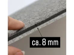 DuneDesign Kissen^4 Eckige Sitzkissen aus Filz 35 x 35 cm in Grau und Hellgrau