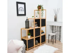 DuneDesign Regale Schwarz|Sitzbänke^Aufbewahrungsbox für Kallax Regal 33 x 38 x 33 cm 4er Set mit Griff