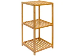 DuneDesign Bücherregale^Badezimmer-Regal 83 x 38 x 40 cm mit 3 Fächern aus Bambus