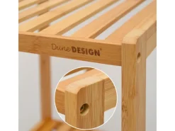 DuneDesign Bücherregale^Badezimmer-Regal 83 x 38 x 40 cm mit 3 Fächern aus Bambus