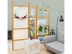 DuneDesign Raumteiler Holz zum Befüllen 180 x 180 cm