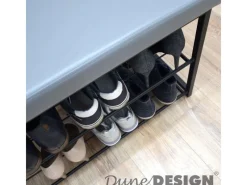 DuneDesign Sitzbänke^Schuhregal mit Sitzbank 95 x 33 x 52 cm Hellgrau