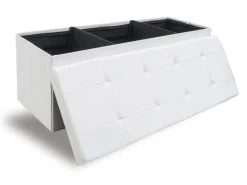 DuneDesign Sitzbänke|Garderoben^Sitzbank mit 120L Stauraum 110 x 38 x 38 cm in Weiß