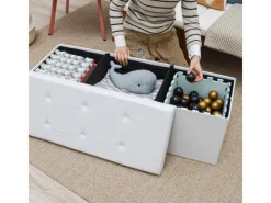 DuneDesign Sitzbänke|Garderoben^Sitzbank mit 120L Stauraum 110 x 38 x 38 cm in Weiß