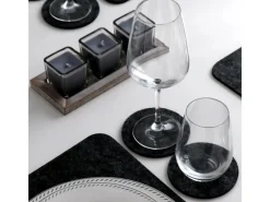 DuneDesign Tischdecken^Tischset für 4 Personen aus Filz 43 x 30 cm Anthrazit