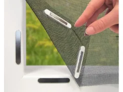 Easymaxx Fenster-Moskitonetz Magic Klick Schwarz 150 cm x 130 cm