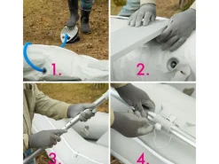 Eberth Sitzbänke^Schlauchboot 4 Personen + 1 Kind 3,20m x 1,50m Boot mit Sitzbank bis 566 kg