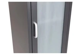 Vitrinen^ebuy24 Acero Vitrinenschrank 1 Tür 4 Ablagen Schwarz