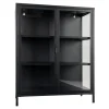 Vitrinen^ebuy24 Brisbane Vitrinenschrank Höhe 1015 cm Schwarz