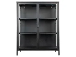Vitrinen^ebuy24 Brisbane Vitrinenschrank Höhe 1015 cm Schwarz