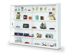 Vitrinen^ebuy24 Comit Vitrinenschrank Wandhängend 2 Glastüren Weiss