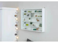 Vitrinen^ebuy24 Comit Vitrinenschrank Wandhängend 2 Glastüren Weiss