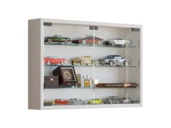 ebuy24 Mandosa M Vitrinenschrank an der Wand Montierte 2 Glastüren Weiß