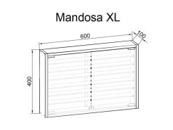 Vitrinen^ebuy24 MandosaXL Glasvitrinen Wandhängend 2 Glastüren Weiß