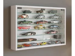 Vitrinen^ebuy24 MandosaXL Glasvitrinen Wandhängend 2 Glastüren Weiß