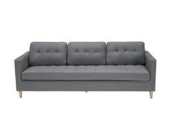 Sofas^ebuy24 Marino Sofa 3 Personen Stoff Grau