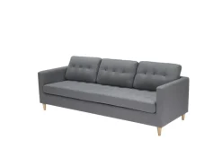 Sofas^ebuy24 Marino Sofa 3 Personen Stoff Grau