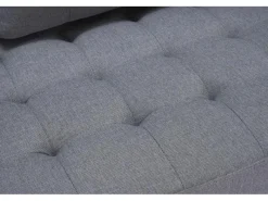 Sofas^ebuy24 Marino Sofa 3 Personen Stoff Grau