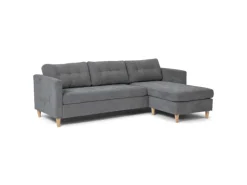 ebuy24 Marino Sofa Chaiselongue Rechts oder Links Gewendet in Samt Grau