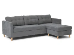 ebuy24 Marino Sofa Chaiselongue Rechts oder Links Gewendet in Samt Grau