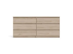 Sideboards^ebuy24 Nada Kommode 6 Schubladen Hickory-Dekor