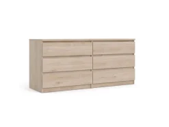 Sideboards^ebuy24 Nada Kommode 6 Schubladen Hickory-Dekor