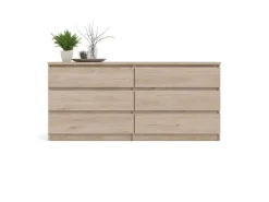 Sideboards^ebuy24 Nada Kommode 6 Schubladen Hickory-Dekor