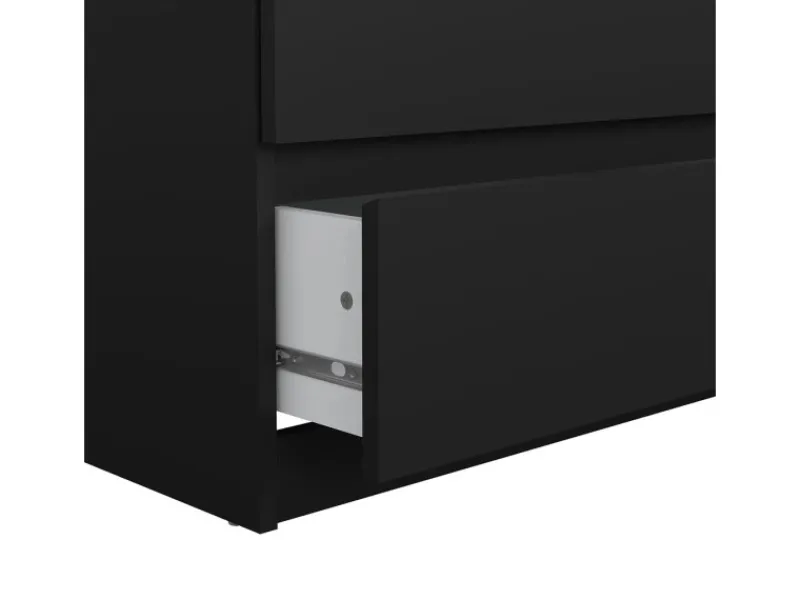 Kommode^ebuy24 Naia Kommode 6 Schubladen Matt Schwarz