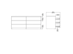 Kommode^ebuy24 Naia Kommode 6 Schubladen Matt Schwarz