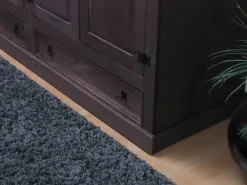 Schränke^ebuy24 New Mexico Kleiderschrank 4-trg mit 2 Schubladen Gebeitzt Wachs