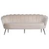 ebuy24 Nice Sofa 3 Personen Velour Beige