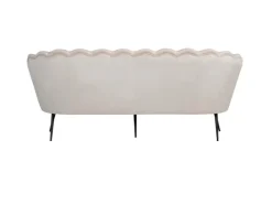 ebuy24 Nice Sofa 3 Personen Velour Beige